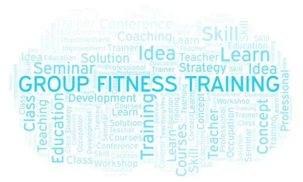 Ομάδα Σύννεφο Λέξεων Fitness Training Wordcloud Γίνεται Κείμενο Μόνο — Φωτογραφία Αρχείου