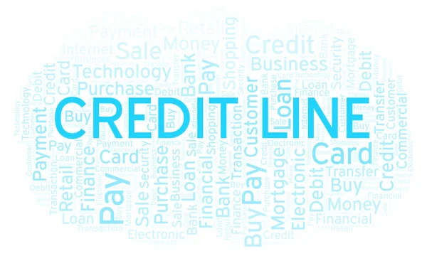 Credit Line Word Cloud Wordcloud Made Text Only — Stock Photo, Image