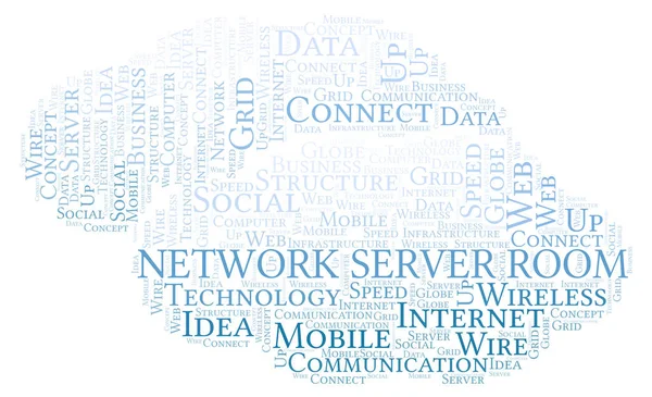 Netzwerk Server Raum Wort Wolke Wortwolke Nur Mit Text — Stockfoto