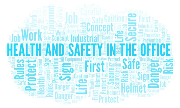 Health And Safety In The Office word cloud. Word cloud made with text only.