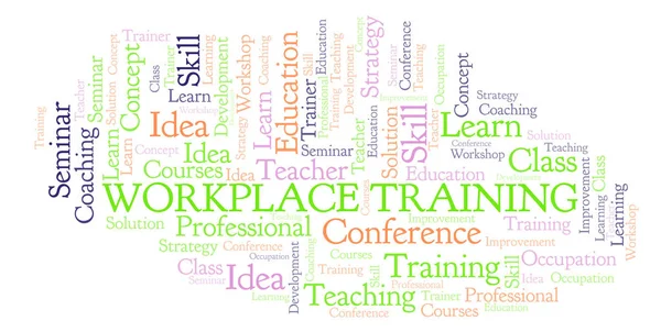 Wortwolke Ausbildung Arbeitsplatz Wordcloud Nur Mit Text Erstellt — Stockfoto