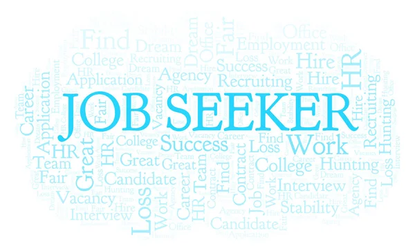 Job Seeker Word Cloud Wordcloud Made Text Only — Stock Photo, Image