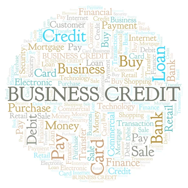 Business Credit Word Cloud Wordcloud Made Text Only — Stock Photo, Image