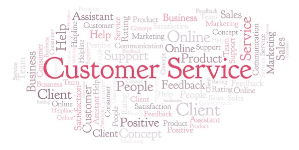 Customer Service Word Cloud Gemaakt Met Alleen Tekst — Stockfoto