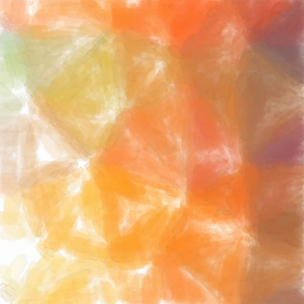 사각형 디지털 생성으로 오렌지 수채화의 — 스톡 사진