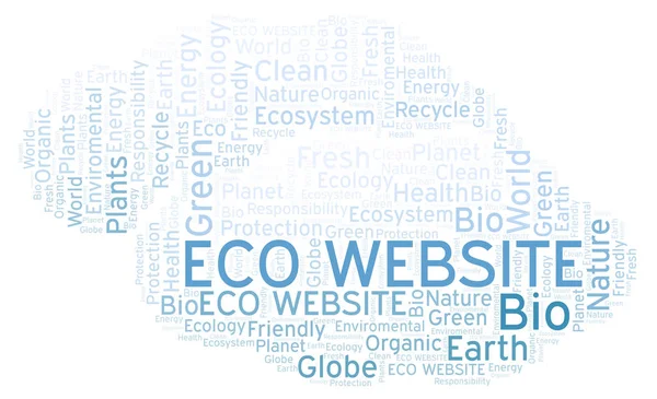 Eco Webbplatsen Word Cloud Wordcloud Gjorda Med Endast Text — Stockfoto