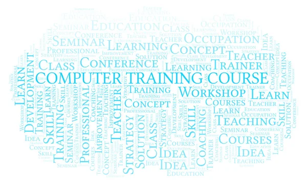 Computer Training Course Word Cloud Wordcloud Made Text Only — Stock Photo, Image