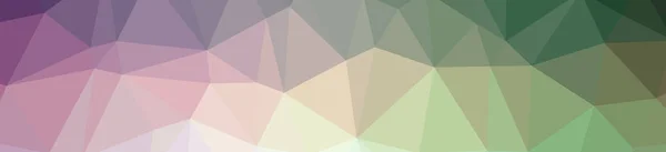 Illustration of abstract low poly green banner background