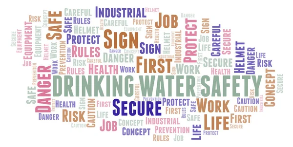 Drinking Water Safety word cloud. Word cloud made with text only.