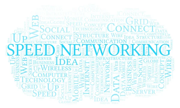 Speed Networking word cloud. Word cloud made with text only.
