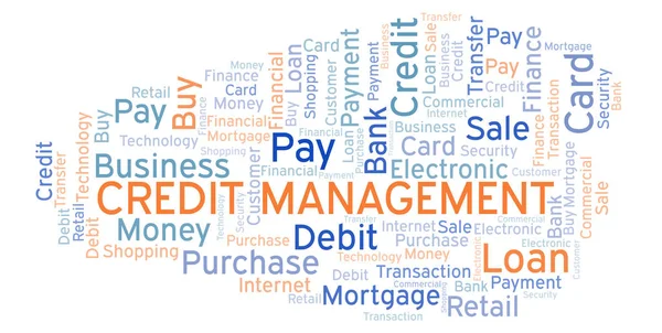 Credit Management Word Cloud Wordcloud Made Text Only — Stock Photo, Image