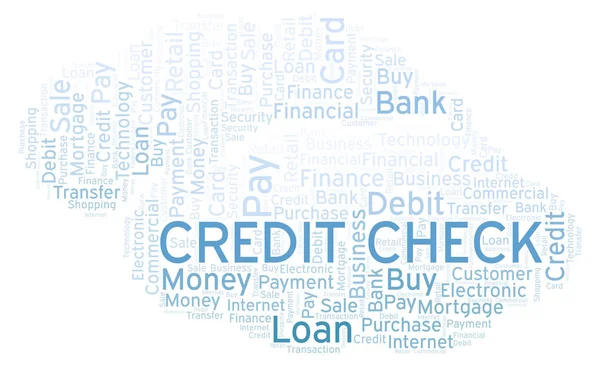 Credit Check Word Cloud Wordcloud Made Text Only — Stock Photo, Image