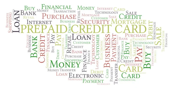 Prepaid Credit Card word cloud. Wordcloud made with text only.