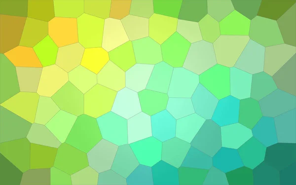 Иллюстрация Зеленого Желтого Яркого Фона Большого Шестиугольника — стоковое фото