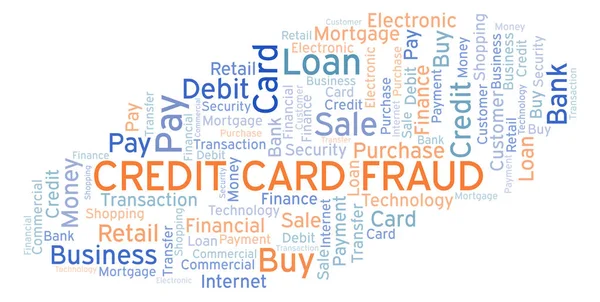 Credit Card Fraud Word Cloud Wordcloud Made Text Only — Stock Photo, Image