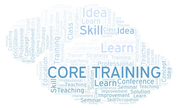 Core Training Word Cloud Wordcloud Made Text Only — Stock Photo, Image