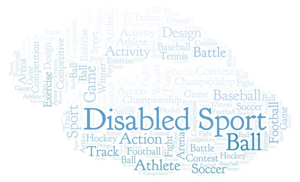 Niepełnosprawny Sport Słowo Cloud Wykonane Tylko Tekst — Zdjęcie stockowe