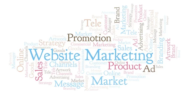 Word cloud with text Website Marketing. Wordcloud made with text only.