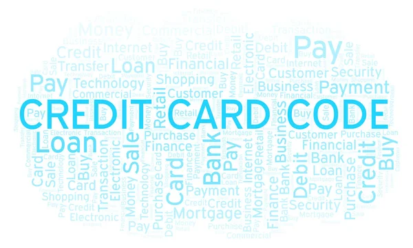 Kreditkarten Codewort Wolke Wordcloud Nur Mit Text Erstellt — Stockfoto