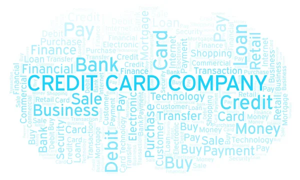 Nube Palabras Credit Card Company Wordcloud Hecho Solo Con Texto — Foto de Stock