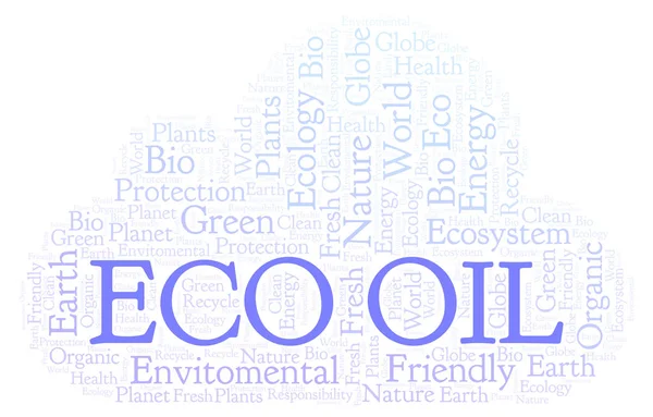 Nuvem Palavras Eco Oil Wordcloud Feito Apenas Com Texto — Fotografia de Stock