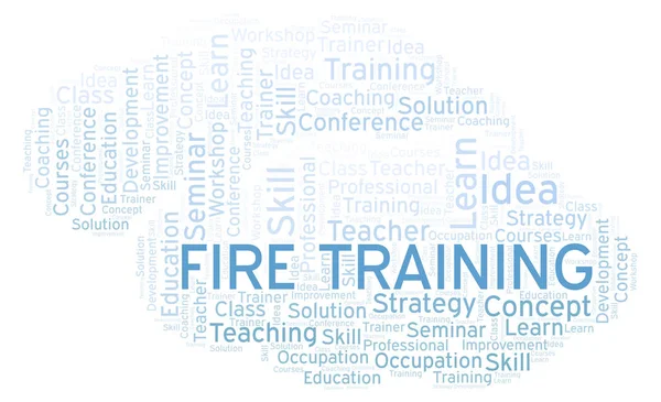 Fire Training Word Cloud Wordcloud Made Text Only — Stock Photo, Image