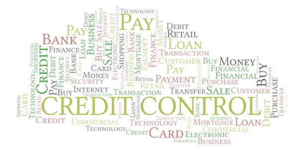 Credit Control word cloud. Wordcloud made with text only.