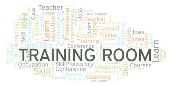 Training Room Word Cloud Wordcloud Made Text Only — Stock Photo, Image