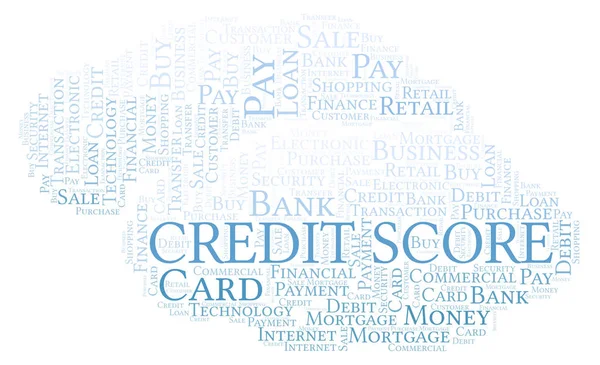 Credit Score Word Cloud Wordcloud Made Text Only — Stock Photo, Image