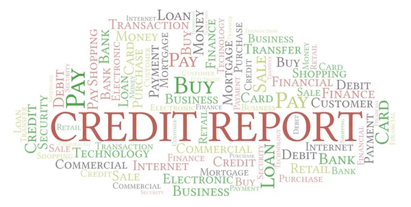 Credit Report Word Cloud Wordcloud Made Text Only — Stock Photo, Image