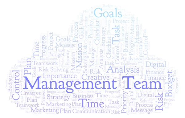 Management Team Word Cloud Made Text Only — Stock Photo, Image