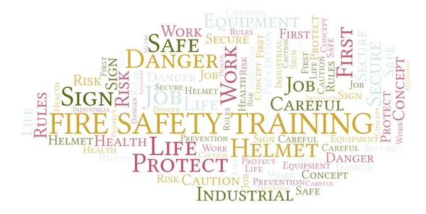 Fire Safety Training Word Cloud Word Cloud Gemaakt Met Alleen — Stockfoto