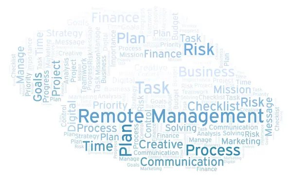 Remote Management Word Cloud Nur Mit Text — Stockfoto