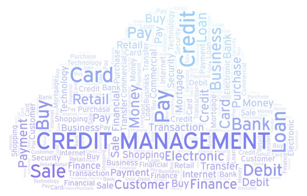 Credit Management Word Cloud Wordcloud Made Text Only — Stock Photo, Image