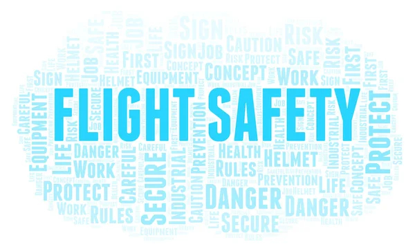 Flight Safety Word Cloud Word Cloud Made Text Only — Stock Photo, Image