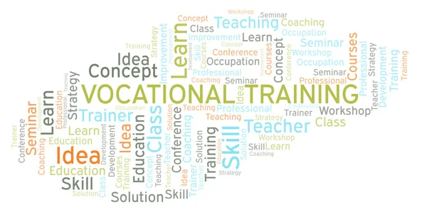 Vocational Training word cloud. Wordcloud made with text only.