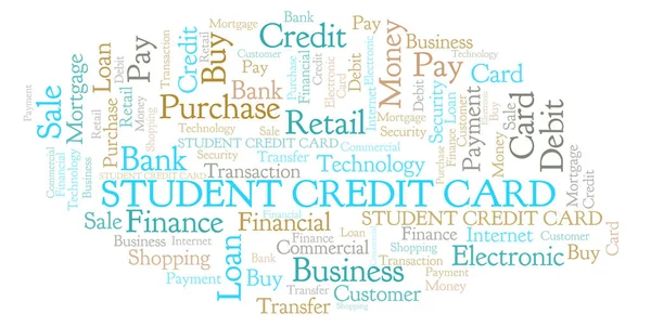 Student Credit Card word cloud. Wordcloud made with text only.