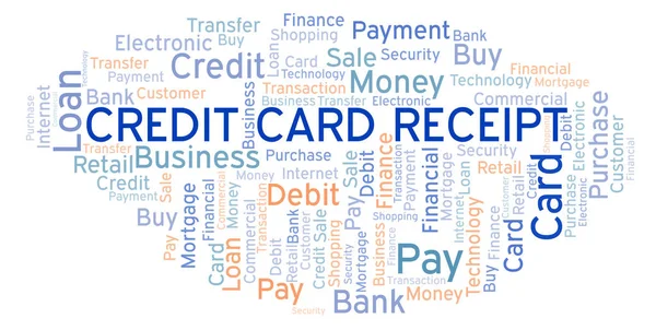 Credit Card Receipt Word Cloud Wordcloud Made Text Only — Stock Photo, Image