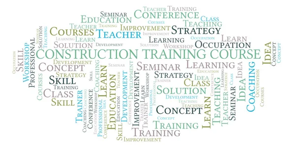 Construction Training Course word cloud. Wordcloud made with text only.