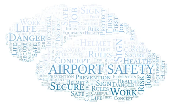 Havaalanı Güvenlik Kelime Bulutu Yalnızca Metin Ile Yapılan Kelime Bulutu — Stok fotoğraf