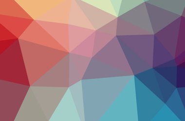 Soyut düşük poli mavi yatay arkaplan çizimi