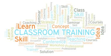 Kelime bulutu eğitim sınıf. Yalnızca metin ile yapılan Wordcloud.