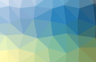 Soyut düşük poli mavi yatay arkaplan çizimi