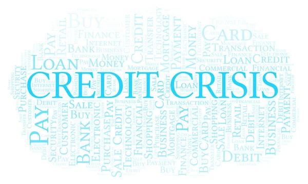 Nuvem Palavras Crise Crédito Wordcloud Feito Apenas Com Texto — Fotografia de Stock