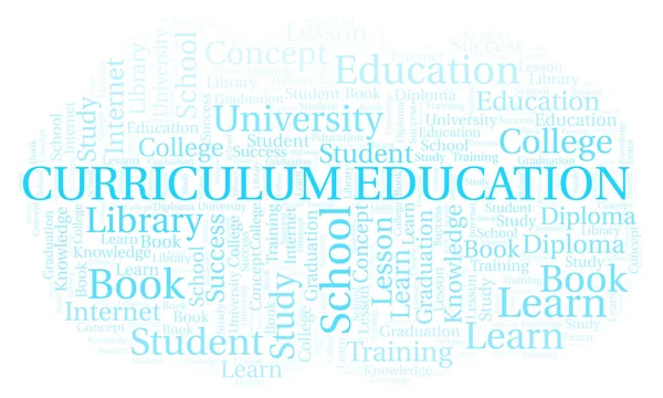 Curriculum Educación Word Cloud Wordcloud Made Text Only — Foto de Stock