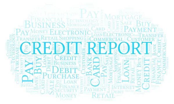 Credit Report Word Cloud Wordcloud Made Text Only — Stock Photo, Image