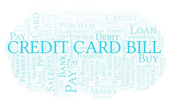 Credit Card Bill word cloud. Wordcloud made with text only.