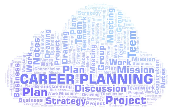 Career Planning Mot Nuage Wordcloud Fait Avec Texte Seulement — Photo