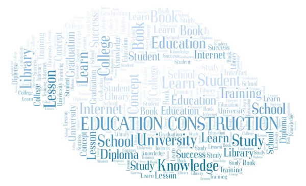 Educación Construcción Palabra Nube Wordcloud Hecho Solo Con Texto —  Fotos de Stock