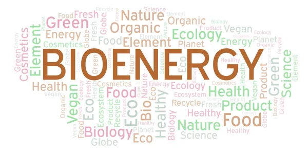 Nuvem Palavras Bioenergéticas Wordcloud Feito Apenas Com Texto — Fotografia de Stock